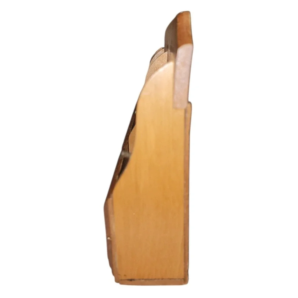 Vintage Wood Wall Mail Organizer Bills Letters Misc 3 Slot Hanging Holder